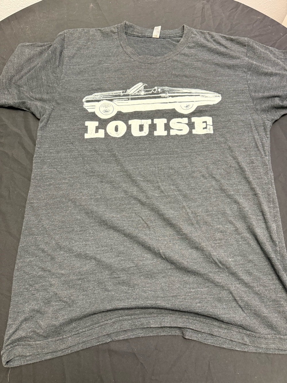 American Apparel Charcoal Gray 'LOUISE' Graphic Tee (L)